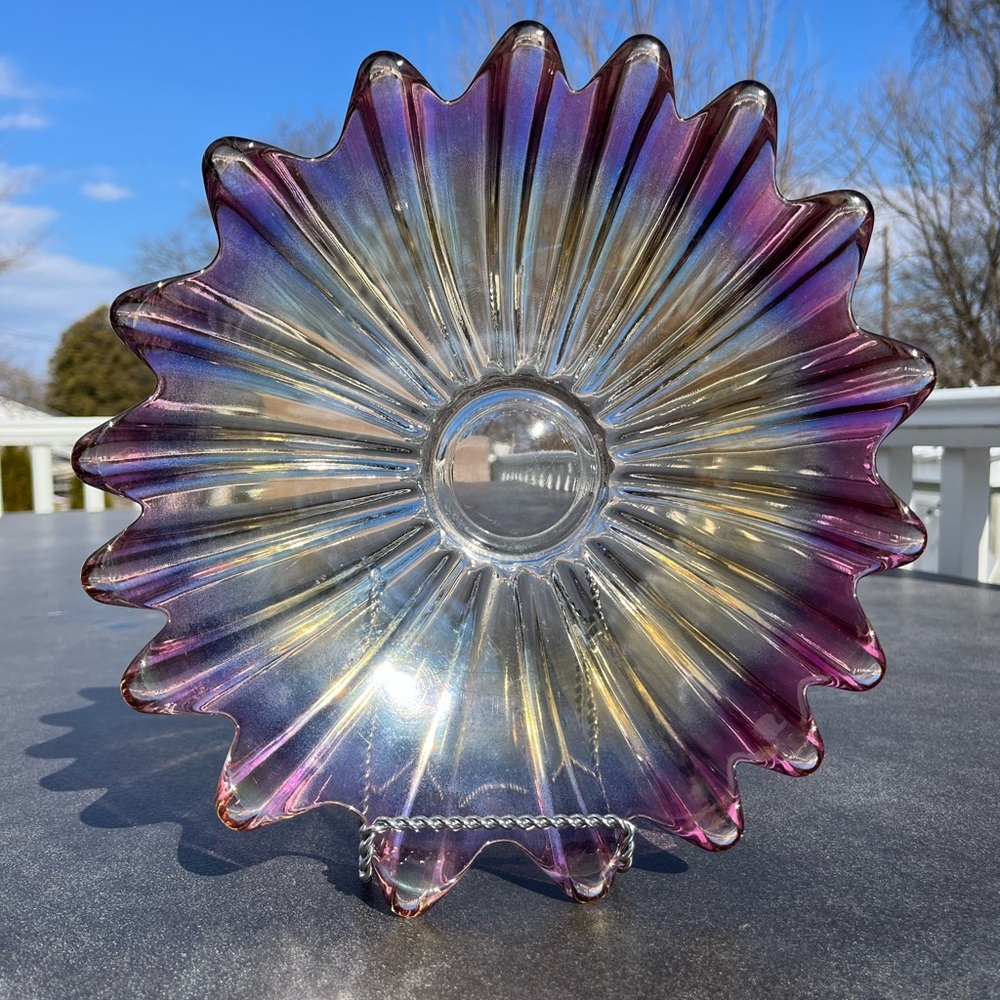 Vintage Federal Glass Celestial Tones Bowl